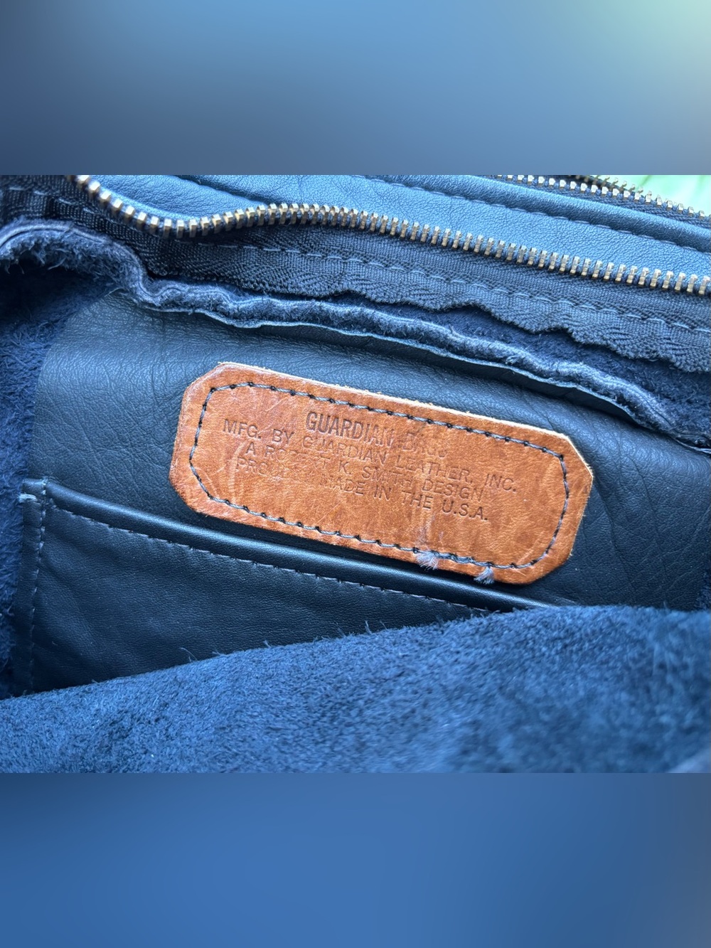 Guardian Leather Navy Concealed Carry Purse Made in USA - Picture 8 of 14